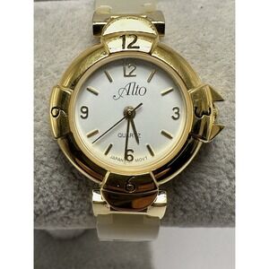 Alto AW970 Ladies Watch New Battery 25MM 7.25" Gold Tone L20